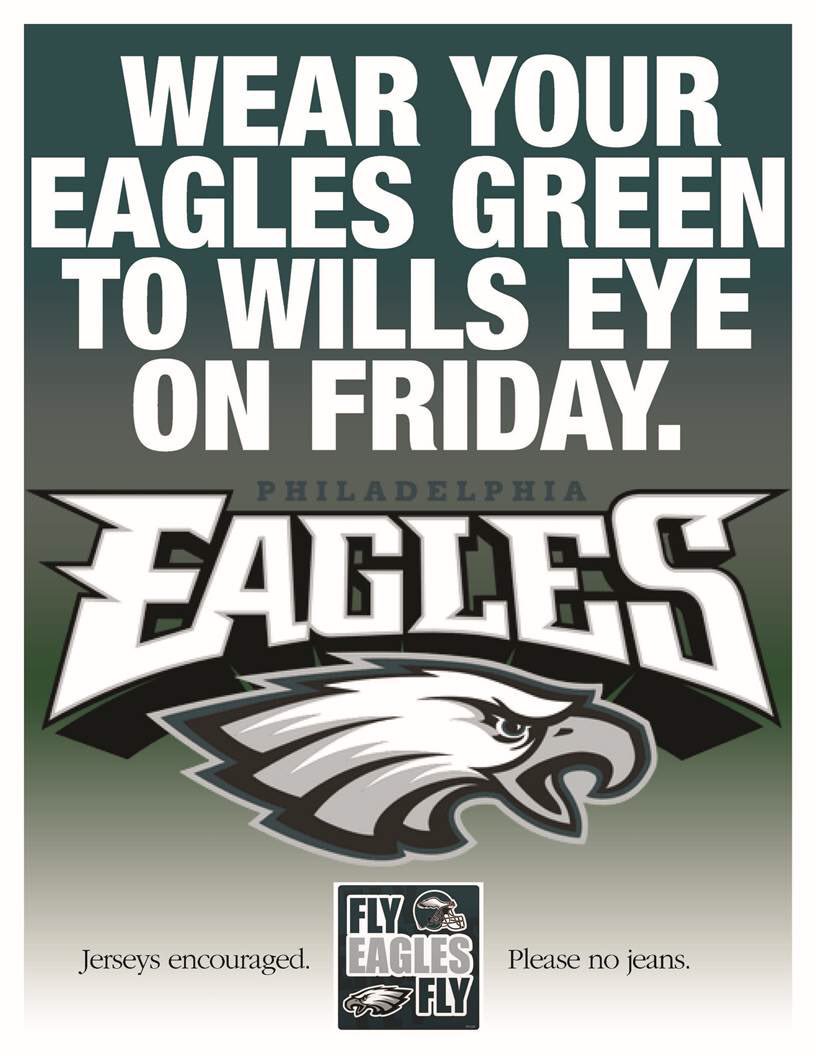 True Green Eagles fans work here <a href="/Wills/">will</a> EyeHospital <a href="/JuliaHallerMD/">Julia A. Haller MD</a> #PhiladelphiaEagles #NFL #Philly #GoBirds