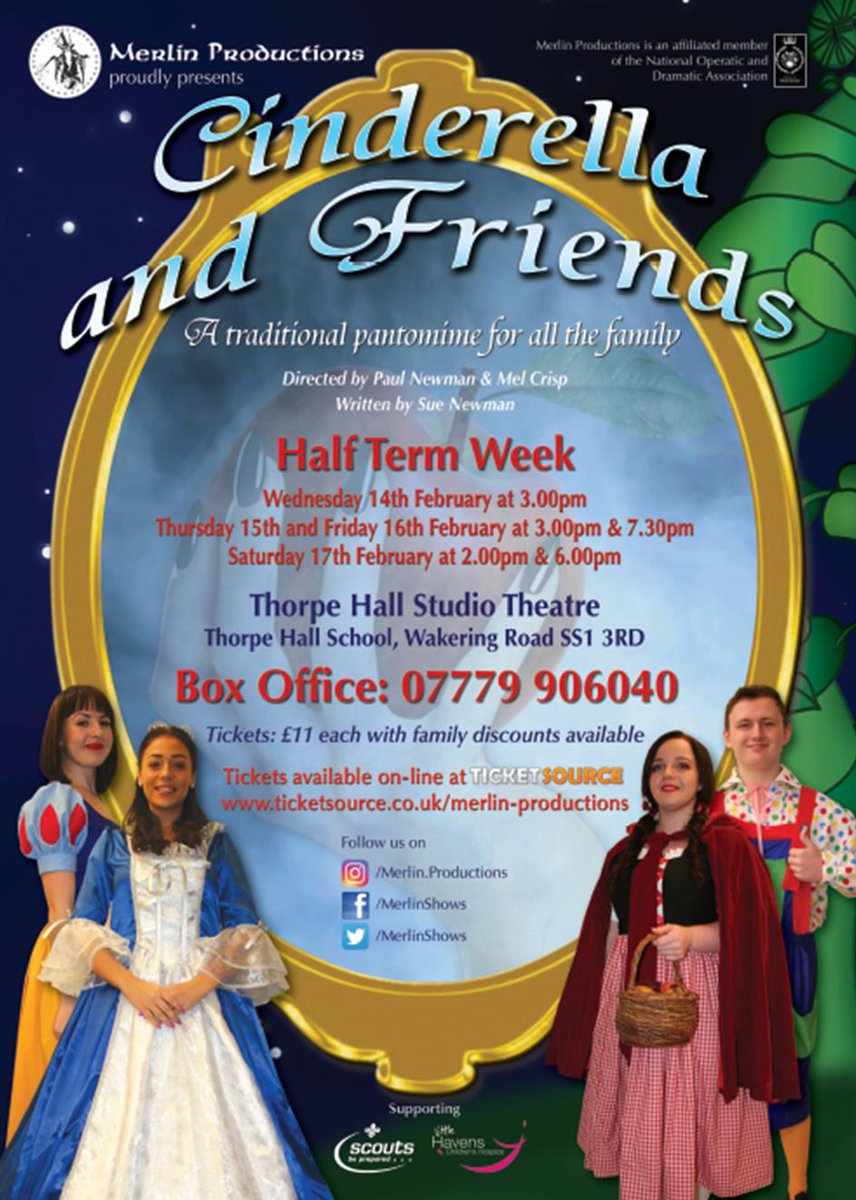 Sallys_design's tweet photo. Its still #Panto time! Cinderella and Friends will be #fundraising for #LittleHavens during February #halfterm week.  Please pop along and support babies, children and teenagers in #Essex @MerlinShows @MumsnetEssex @EssexMums @CharityEventsUK https://t.co/BUjMCCTNkN
