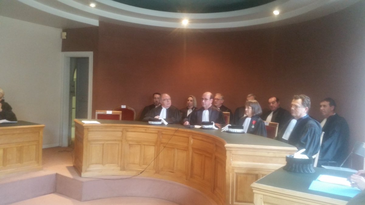 MaxLagarrigue's tweet photo. Audiences solennelle  de rentrée judiciaire tout aujourd'hui à #Montauban 
Serré ce matin au #TGI dans salle Romain-Rolland, la salle d'assises étant en travaux et nouveau président au tribunal de commerce en la personne de Philippe #Seguy #Justice https://t.co/IbY7cwUPOR