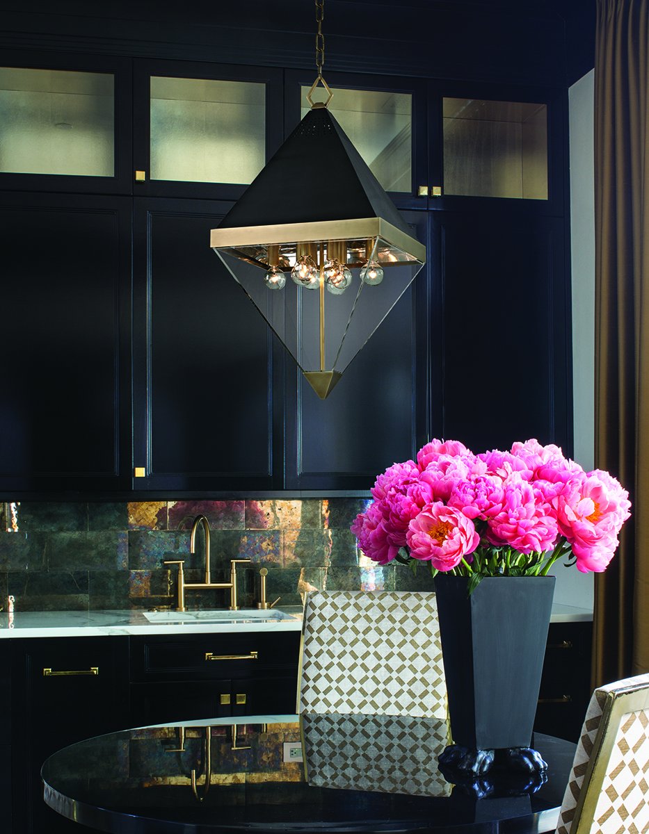 Whether or not diamonds are forever, their shape certainly has enduring appeal. Hudson Valley Lighting's Coltrane takes a diamond shape and splits it into two. #hudsonvalleylighting