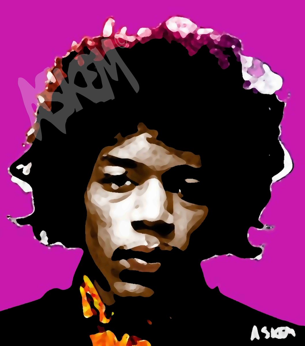 A5KEM's tweet photo. JIMI HENDRIX  BY ASKEM @A5KEM #artyoucanhear https://t.co/95pCWh4Uva