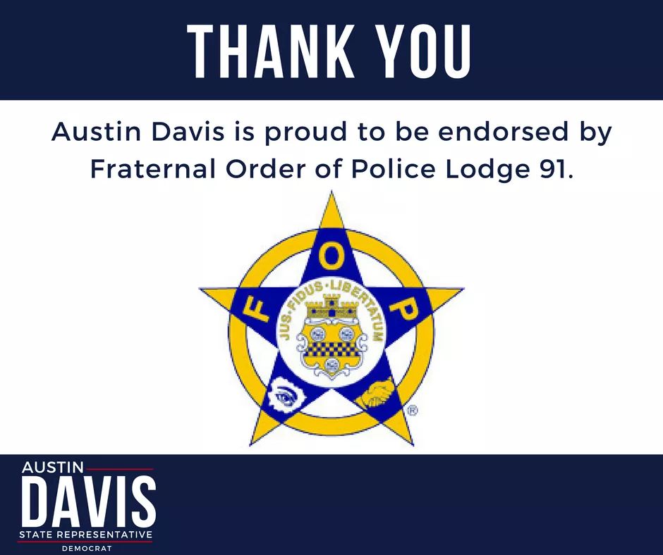 AustinDavisPA's tweet photo. Proud to have the support of local police officers! #Davisfor35th https://t.co/Mv7V87CnKn