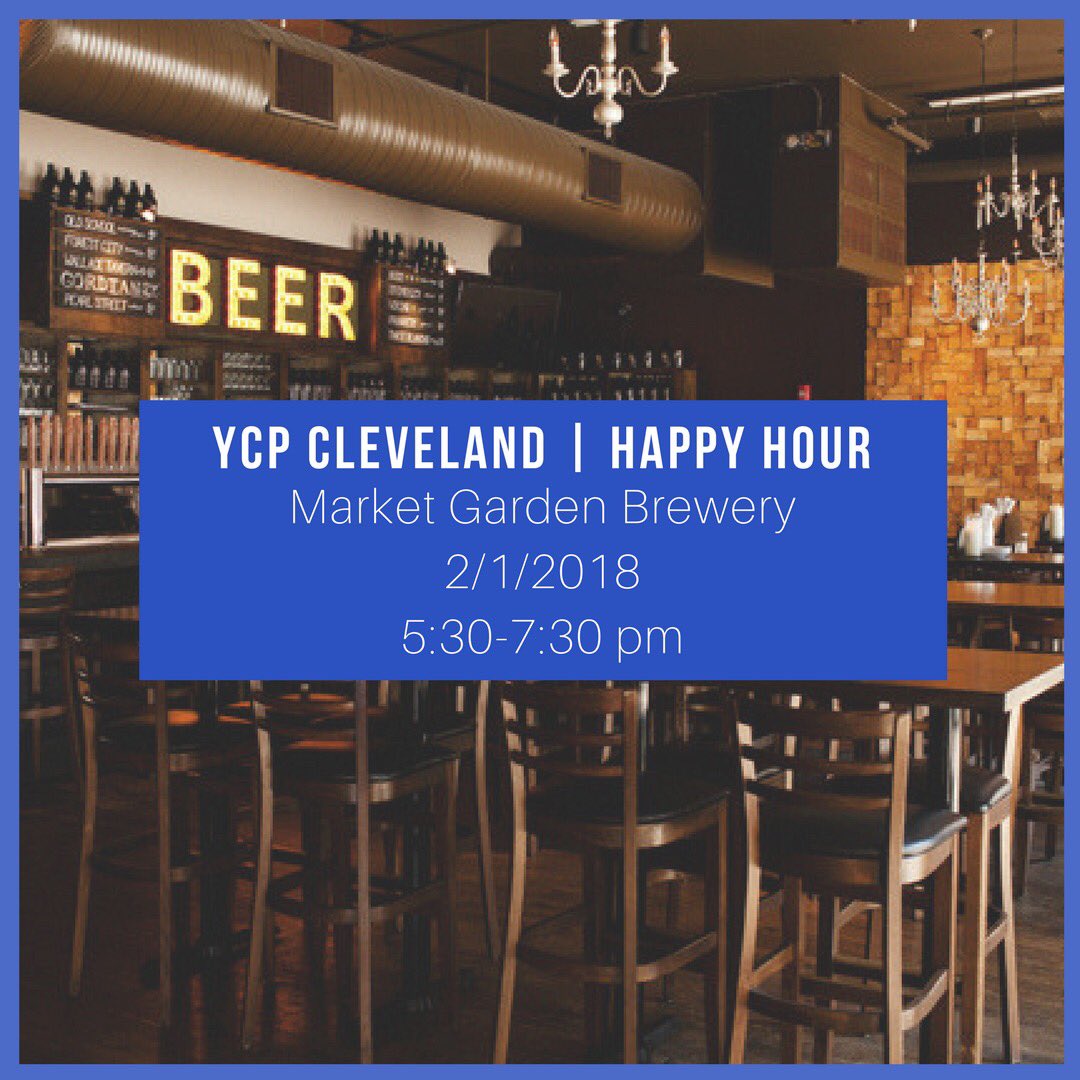 YCPCleveland's tweet photo. We couldn’t wait until February’s #ESS; join us to beat these #winterblues with some #happyhour #cheer at @marketgardenbrewery on Feb. 1st! 🍻 🎉 🥂 5:30-7:30 p.m. #YCPinCLE #OhioCity #wintercheer https://t.co/G8UuuAnioX