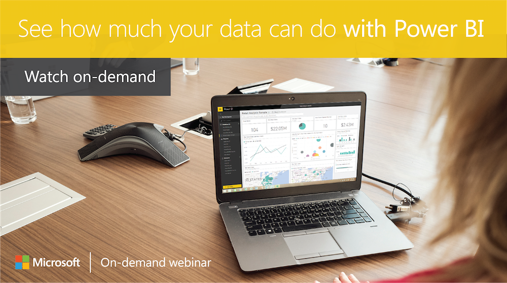 MSPowerBI's tweet image. Your #data deserves to be presented w/ the latest interactive visuals. Get started w/ #PowerBI, watch on-demand: msft.social/eJUS0l