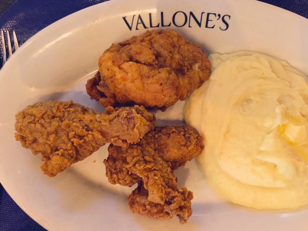 Weekday lunch specials at Vallone's are just $14! Join us on Fridays for a true Southern American classic: our crispy fried chicken is served with mashed potatoes, white gravy, and a scratch-made biscuit with Texas honey.  #LunchSpecials #Houston bit.ly/2fS39DI