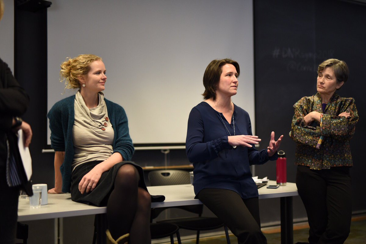 CornellDNR_GSA's tweet photo. Q2: #scicomm. How do you do it? A2: Early involvement of #stakeholders, early punchlines, seeking to understand not necessarily changing, but also looking at big picture and addressing #institutional problems so that changes stick, not just individual-level nudging. https://t.co/CqQlibLjfC