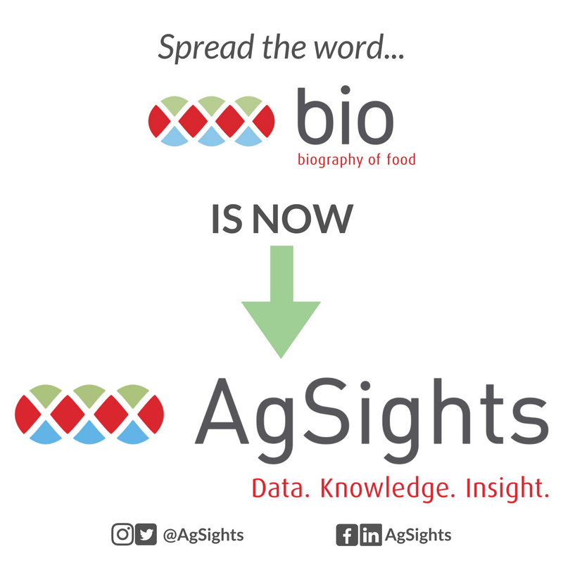 AgSights's tweet photo. As we #grow and #change so to does our name. Our name is now @AgSights, a company that provides data, knowledge and insight to agriculture and agri-food industries worldwide. 

Although our name has changed we still continue to offer our outstanding products and services! https://t.co/DjrD9xb7qG