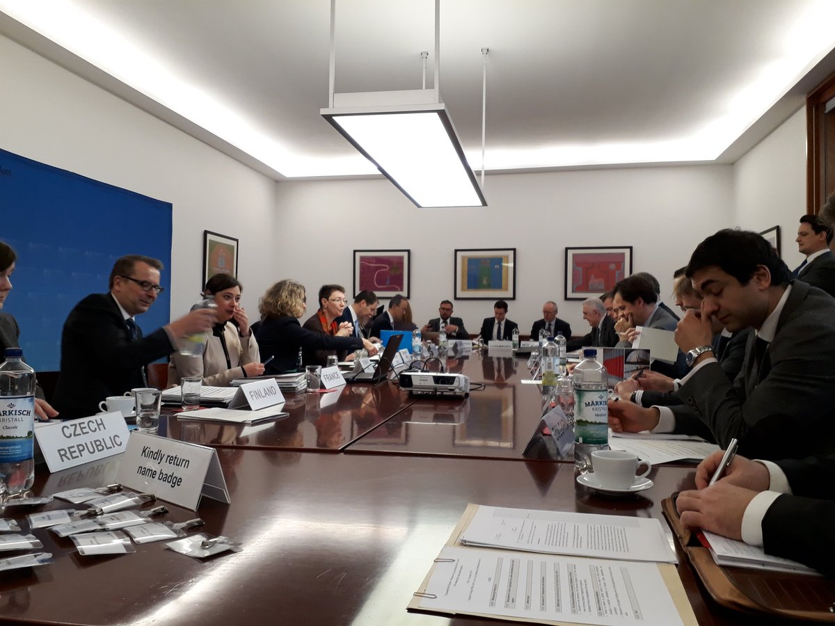 GERMANYonUN's tweet photo. Today successful meeting of like-minded group on #conventionalarmscontrol. Good spirit for advancing #cooperativesecurity in #Europe.  Substantial discussions on parameters of a future regime of  conventional arms control in Europe. Looking forward to next meeting of  the group. https://t.co/8Rewu91tlf