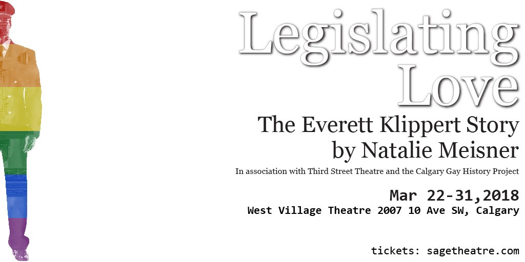 #LegislatingLove, the Everett Klippert Story by <a href="/ndmeisner/">Natalie Meisner</a> (formerly #69play) returns to @112Loft for a final workshop reading prior to its world premiere with <a href="/SageYYC/">Sage Theatre</a> on March 22 at West Village Theatre. Join us Jan 25th for this #free sneak peek #yycarts #cdncult #yyc #LGBTQ2