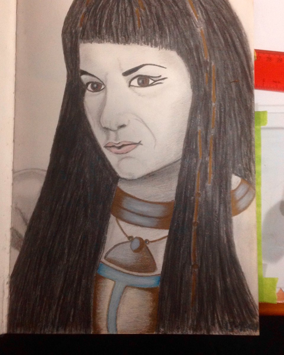 MargoMacRury's tweet photo. Yes I was watching the mummy movie again #Portrait #egyptian #sketchbook #drawings #graphite #pencil #art https://t.co/nGVaXuLNAn