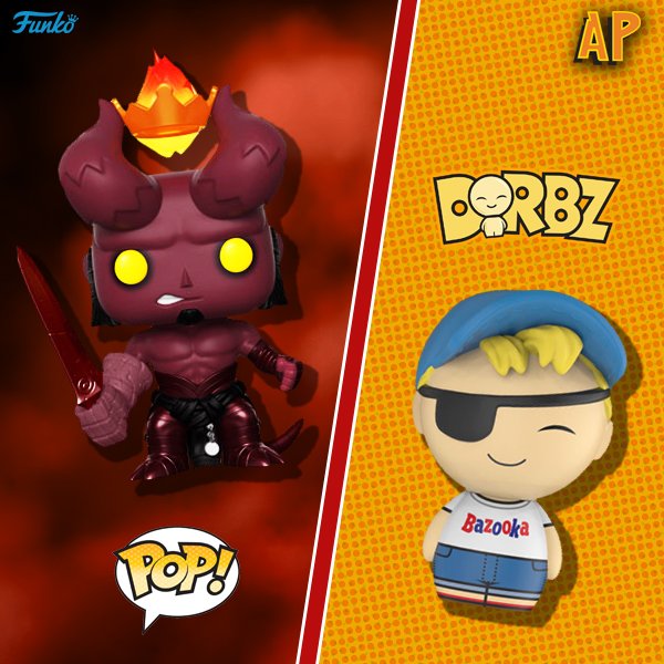 ActionPointsGTS's tweet photo. Select outlets will be getting @OriginalFunko's Specialty Series Exclusives, #hellboy with crown Pop! figure and #bazookajoe Dorbz figure this April! Check your #flgs for oders! https://t.co/NsAWYj2Xww