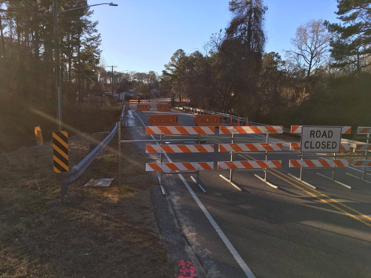 CityOfFayNC's tweet photo. Effective immediately, City-maintained Louise Street Bridge will close as a precautionary measure after a regularly scheduled bi-annual inspection indicated the condition of the bridge had deteriorated faster than expected. For more info: https://t.co/54VCUJKBVC https://t.co/qaRRdXwSMh