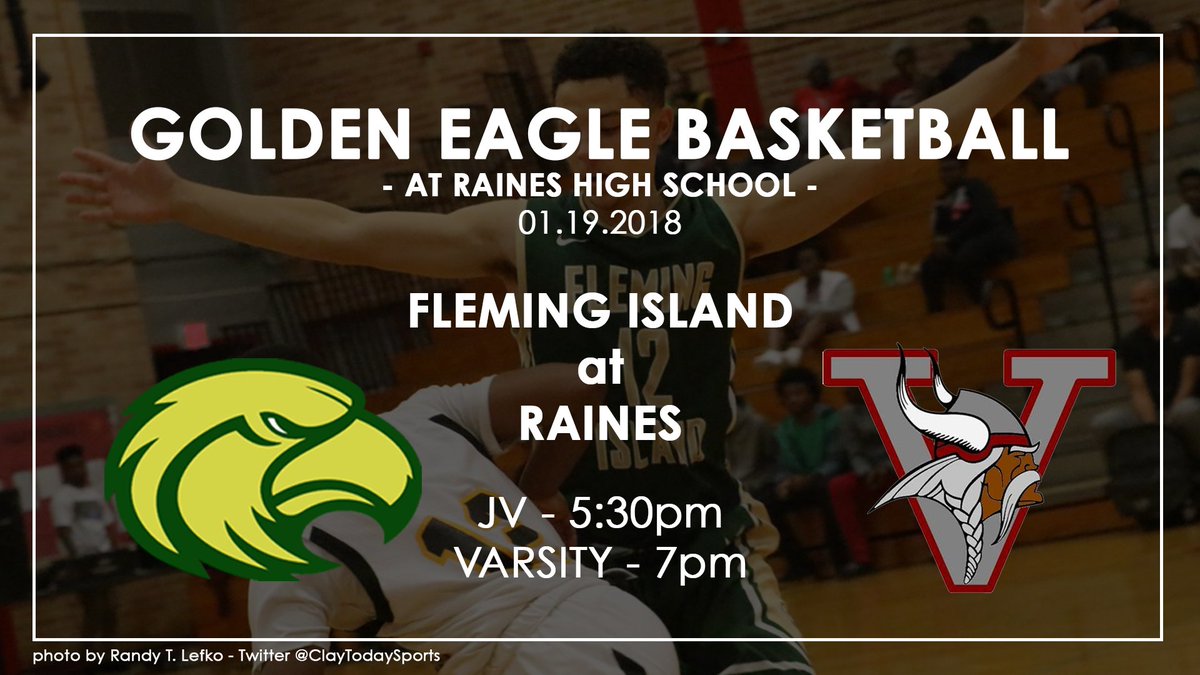The Golden Eagles boys basketball team travels to Raines High School tonight. 🏀