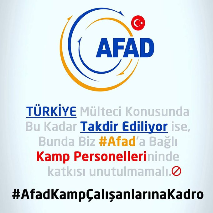 #AfadKampCalısanlarınaKadro <a href="/tcbestepe/">T.C. Cumhurbaşkanlığı</a> <a href="/TC_Basbakan/">TC Başbakanlık</a> <a href="/dbdevletbahceli/">Devlet Bahçeli</a> <a href="/jsarieroglu/">Jülide Sarıeroğlu 🇹🇷</a> <a href="/samiltayyar27/">Şamil Tayyar</a> <a href="/AhmetAYDIN_02/">Ahmet AYDIN</a> <a href="/hakiskonf/">HAKİŞ KONFEDERASYONU</a> <a href="/abdulhamitgul/">Abdulhamit Gül</a> <a href="/aefakibaba/">Dr. Ahmet Eşref FAKIBABA</a> ama sız kadro hakkımızı istiyoruz,