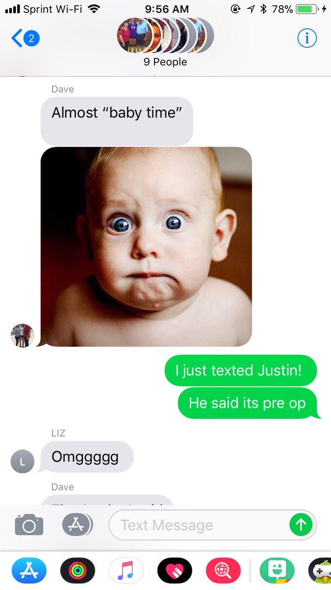 JessicaMeiners's tweet photo. First Baby being born from the siblings today, family group message going on, step dad sending random pics of babies and my grandpa thought it was the actual baby. Please read lol https://t.co/6jdaYLMEqc