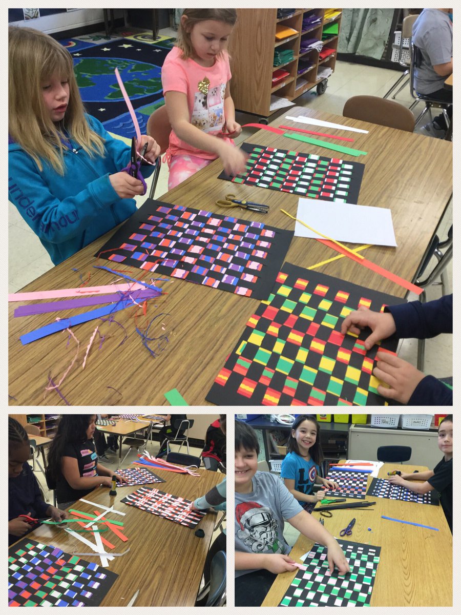 mcgratc's tweet photo. It's a weaving wonderland in the art room this month! @CheetahChamps @CSPrincipalD93 @CCSD93 https://t.co/d6UxlN28FF