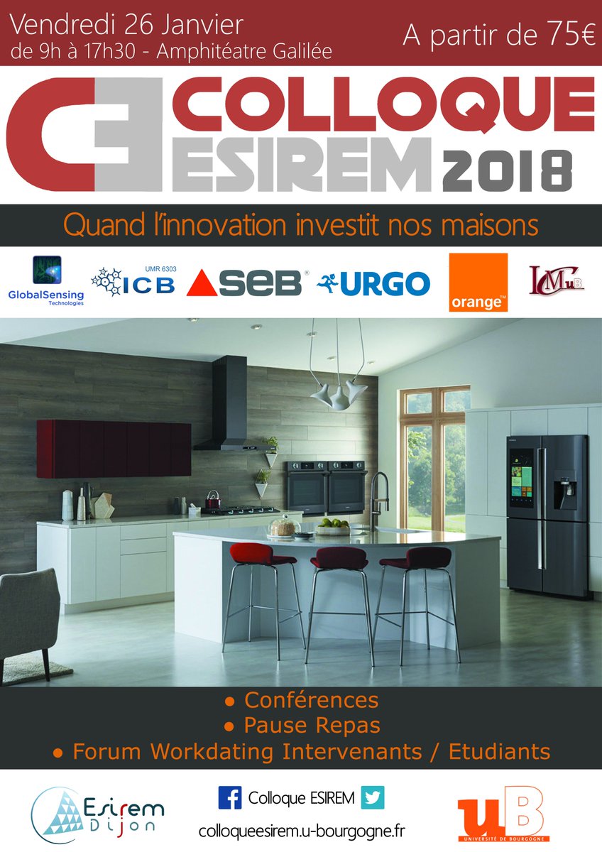 ColloqueESIREM's tweet image. J-7 avant le colloque de l'esirem !
Pensez à vous inscrire si ce n'est pas deja fait !
