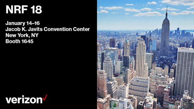 Mark_Hollman's tweet photo. We are participating at #NRF18, booth #1645. Explore how we are powering digital convergence solutions for our customers. #LetsSolveThat #IamVZ https://t.co/RbOZVed1VS https://t.co/nxa5io6MsM