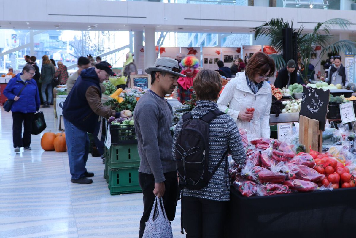 YegdtMarket's tweet photo. We're open! Find us in City Hall today until 3pm. Park in the heated underground parkade for only 50cents/hour. #yegparking #cityhall #yegdt https://t.co/AHNA7aMR2w