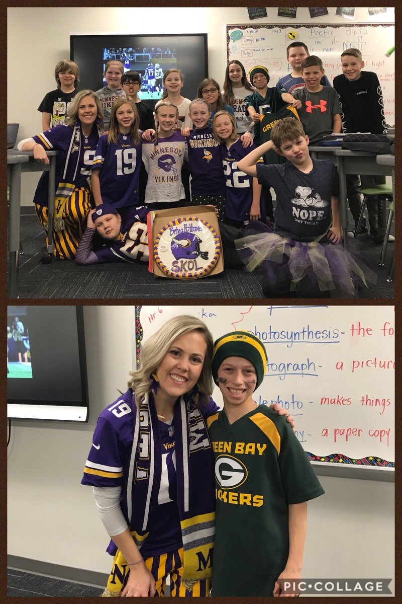Purple fun in advisory today! We even decided we’d let this Packer fan stay and have some cookie too! 😉💜🏈 #beproudofyourteam #loveit #SKOL