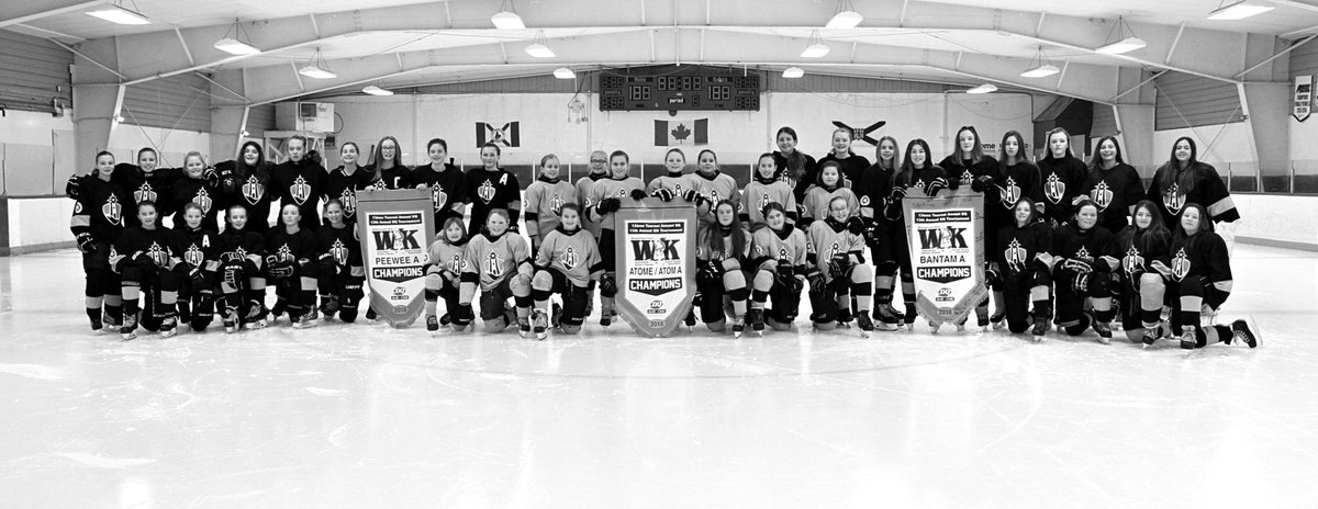 Congrats to the girls from Cape Breton West on capturing the Atom A, Peewee A and Bantam A banners at the 13th Annual DQ Tournament. #nsproud
