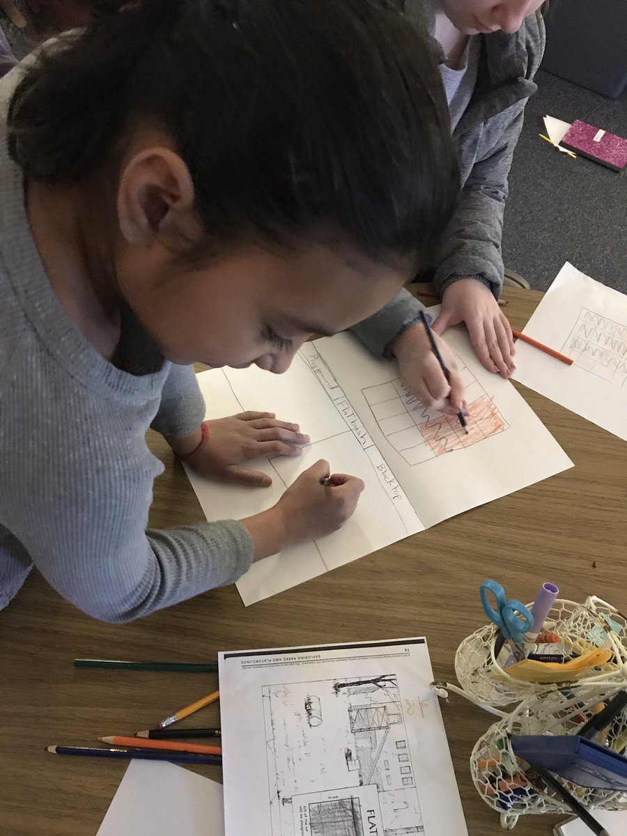 megangerberding's tweet photo. 5th graders @CraigElementary solving real-world math problems! Which schools has more blacktop? #problemsolving #partnerlearning https://t.co/wiV61r4vLy