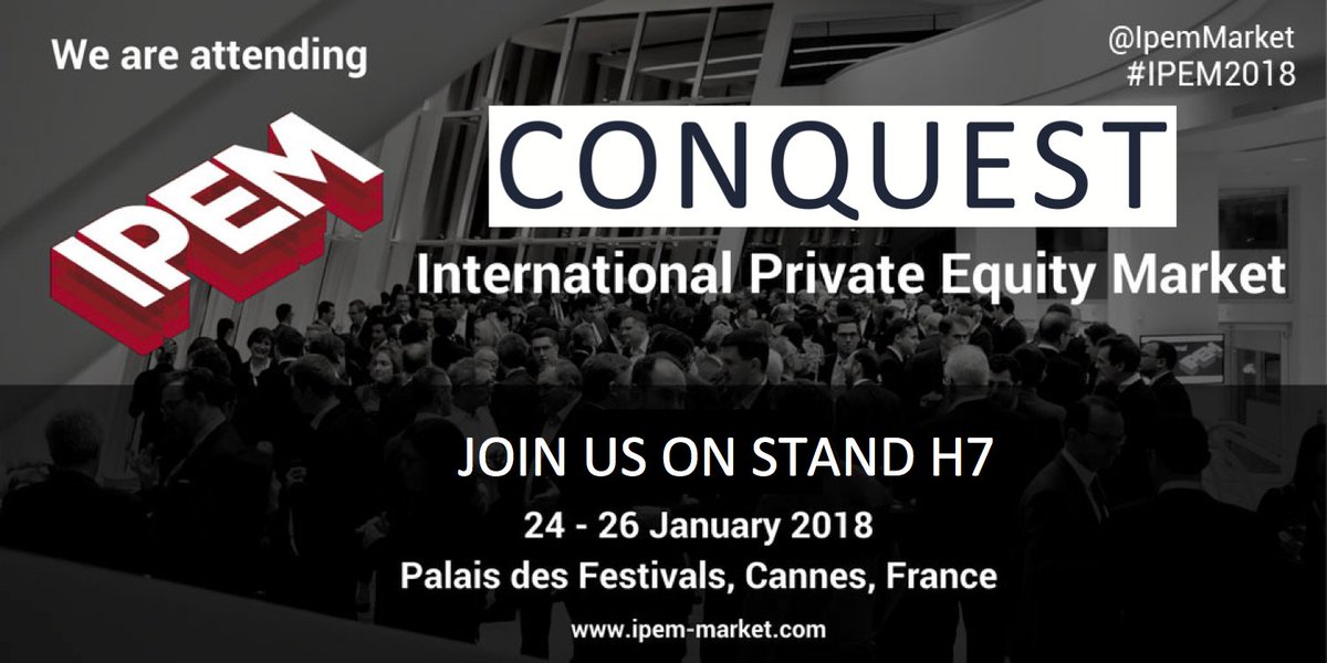 Conquest_AM's tweet image. @Conquest_AM is attending #IPEM2018 on the 24-26 January.
Please come and meet our #infrastructure #fundraising team at Stand H7