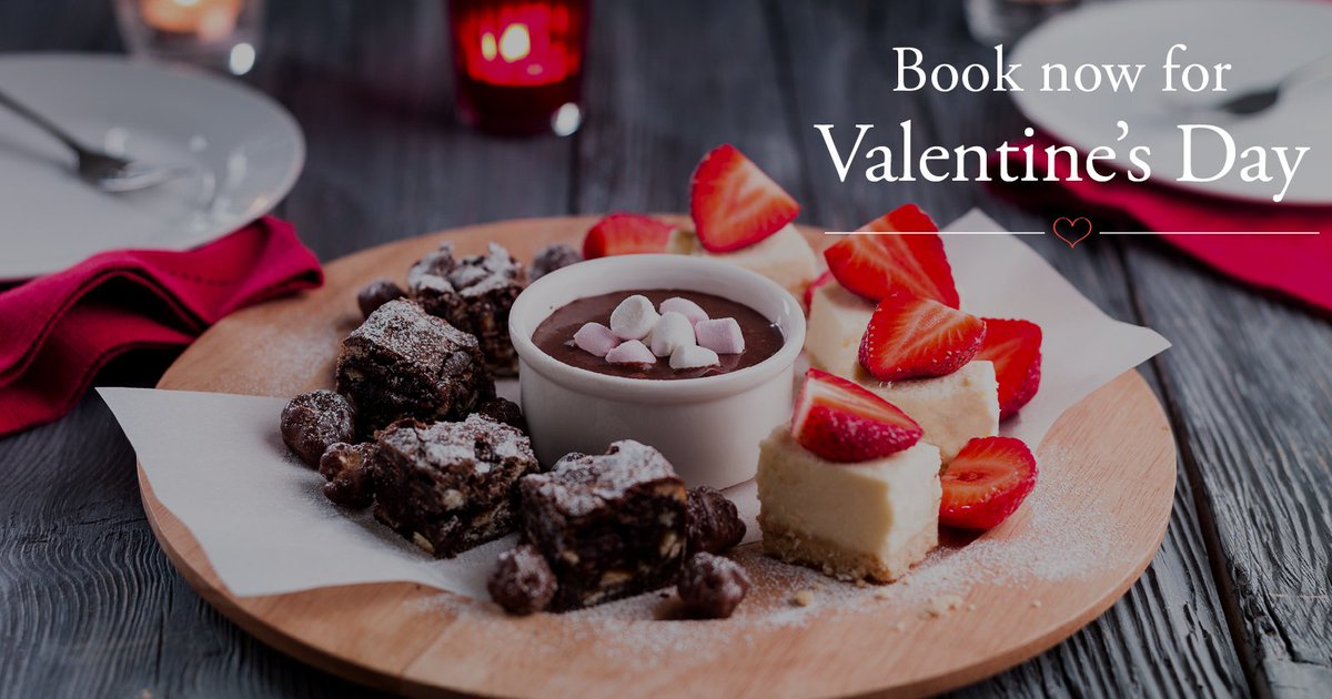 Roses are red, violets are blue, treat your #Valentine, to a table for two! ❤️️ With baked Camembert sharer starter and a Chocolate Dipper sharer dessert on the menu - treat your loved one this Valentines Day! Tweet us to book.