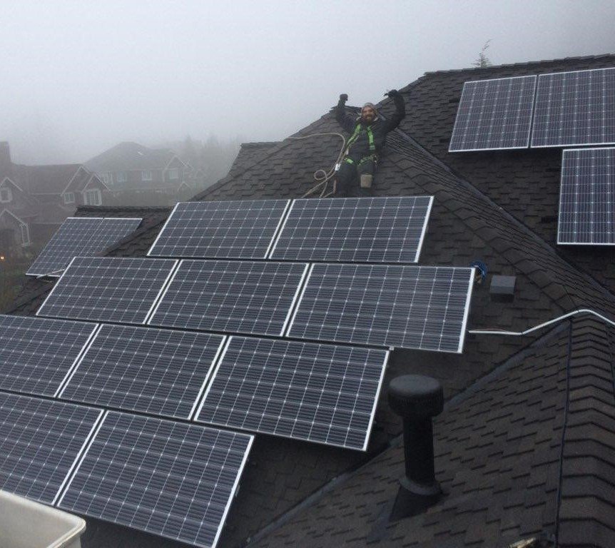 NWWindandSolar's tweet photo. Here at NW Wind &amp; Solar we are blessed to have an incredible field team who does whatever it takes to get the job done right. A steep roof or a flat one . . .  rain, snow, or sunshine . . .  their tenacity and positive attitude results in many a happy customer. You go guys! https://t.co/86W8oxlttu