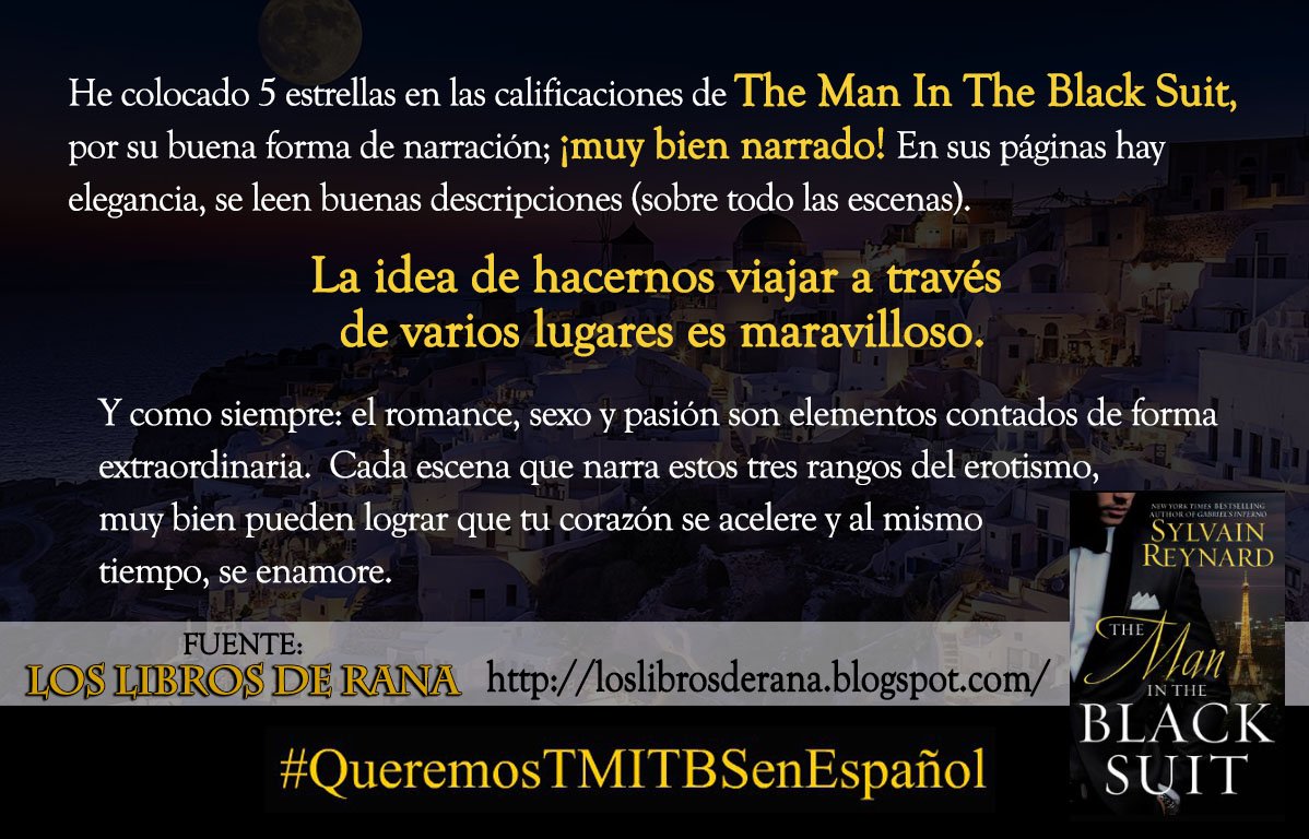 srfanspanama's tweet photo. Queremos los libros de @sylvainreynard en español. ¡Dale RT! Necesitamos  #TheManintheBlackSuit en español. #QueremosTMITBSenEspañol @edicionesiruela @Seix_Barral https://t.co/UStAe3YQx4