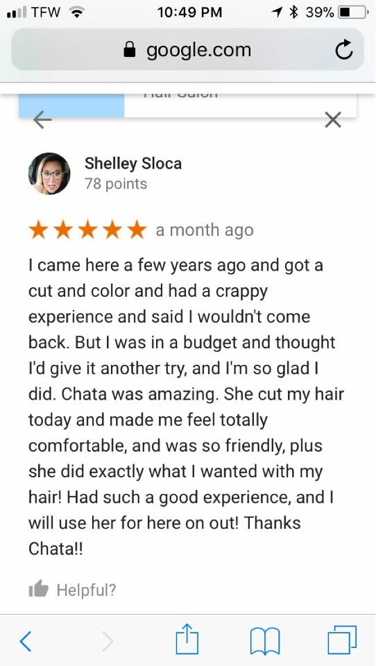 SweetConchata's tweet image. This the first review that pops up when you google #smartstyles #proudstylist #walkingwithmychestout #smileitcontagious