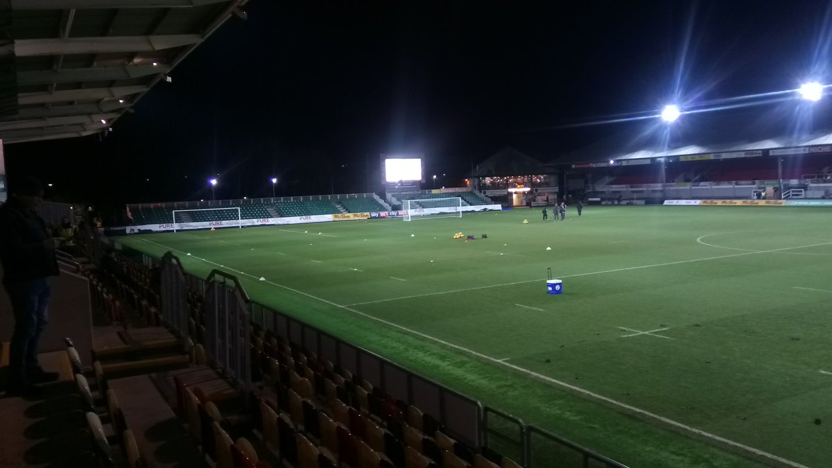 My first visit to Rodney Parade tonight with @WMidlandsCCFC to watch Newport County v Crawley Town