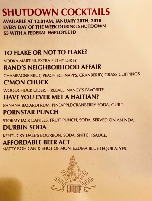 ByKellyCohen's tweet photo. i am YELPING about the shutdown cocktails @CapLounge. never change, DC. https://t.co/T9EJxoR9w7