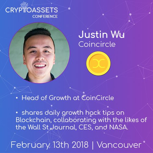 cryptoassetsvan's tweet photo. Speaker Feature: @hackapreneur of @coin_circle will be joining our discussion on blockchain in new industry. Find out more https://t.co/8kWieXS2bw https://t.co/9d3w7NwsR8