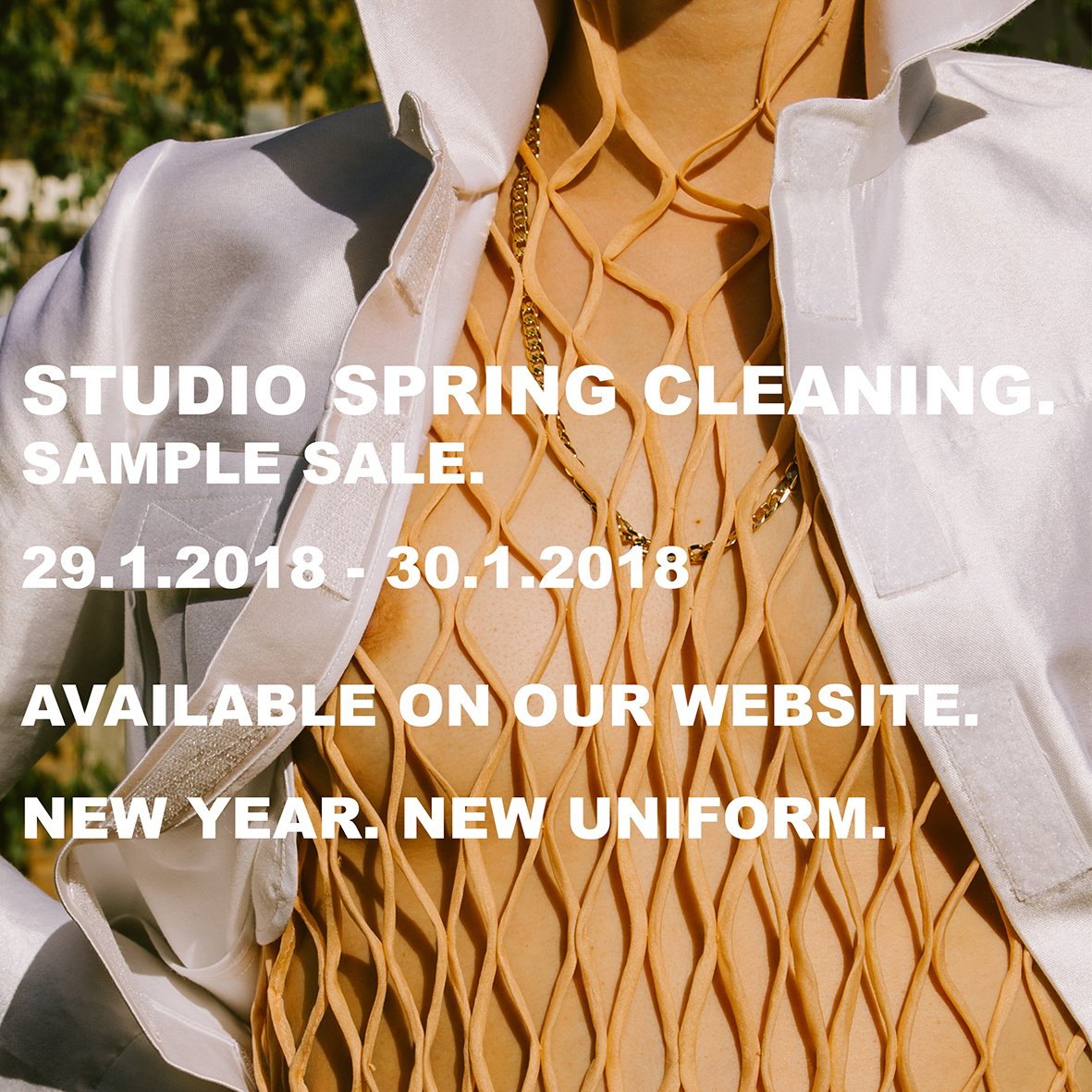 theuniformtalks's tweet photo. STUDIO SPRING CLEANING >> THIS IS THE UNIFORM SAMPLE SALE >> STARTS 29/1/2018 UNTIL 30/1/2018 >> AVAILABLE ON OUR WEBSITE >> https://t.co/Wvbdt73SCa << NEW YEAR. NEW UNIFORM. << #thisistheuniform #madeinlondon #newyearnewuniform https://t.co/AVkLQdDIYN