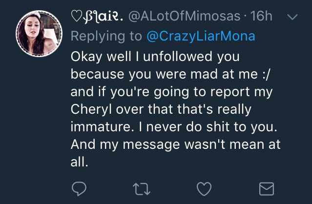The fact that people think they can post something and someone isn’t going to see that is honestly so stupid. Grow up and act your age. @ManicScarlet is one of the most nicest person you’ll meet on here so what came out of someone’s mouth is not the truth.