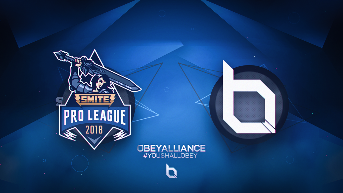 ObeyAlliance's tweet photo. Obey is officially a part of @SmitePro's Season 5. 

We thank you for the continued support, and are looking forward to a great year! 

#YouShallObey #SPL https://t.co/C0qfuH8ol8