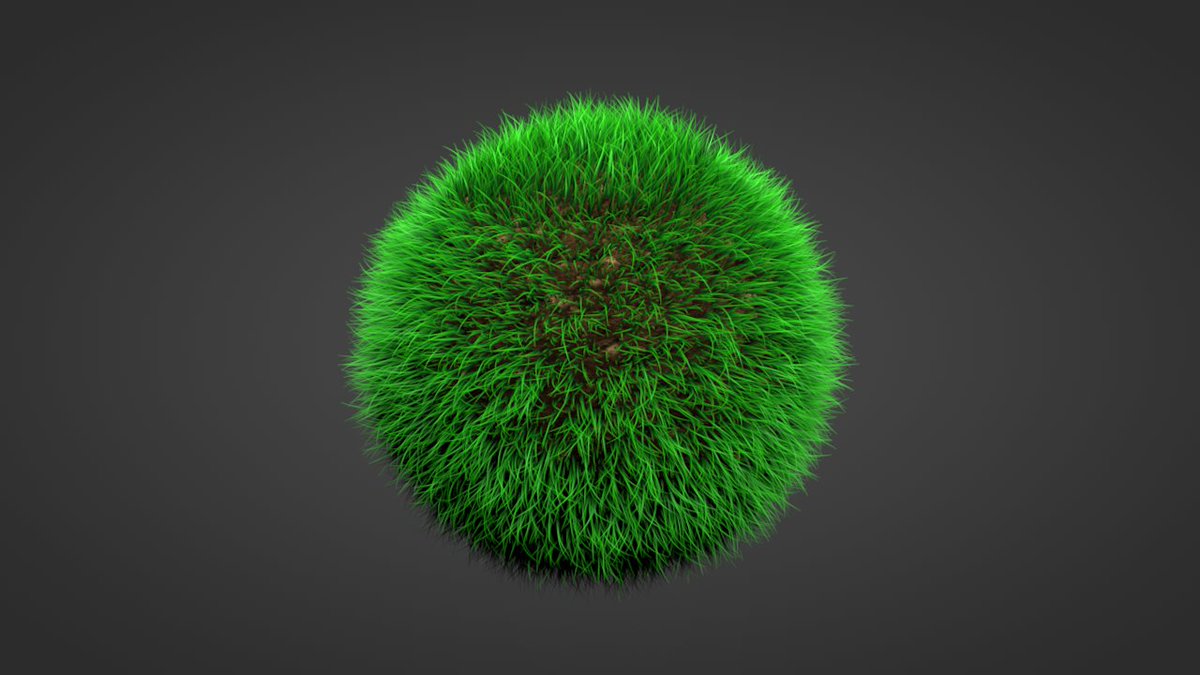 SweerdRG's tweet image. Hair and  grass test #cinema4d #c4d #Modeling #abstract #artist #Software #design #art