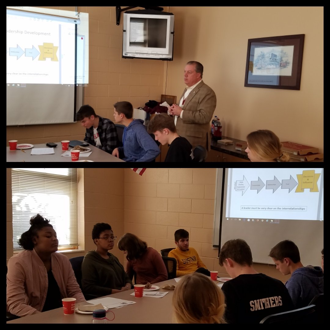 CWHS_Office's tweet photo. Mr Sotlar facilitating an important discussion with the CWHS Superintendent's Student Advisory Committee. Committed to developing effective leaders.
#CWWay https://t.co/RpSlV2XKOE