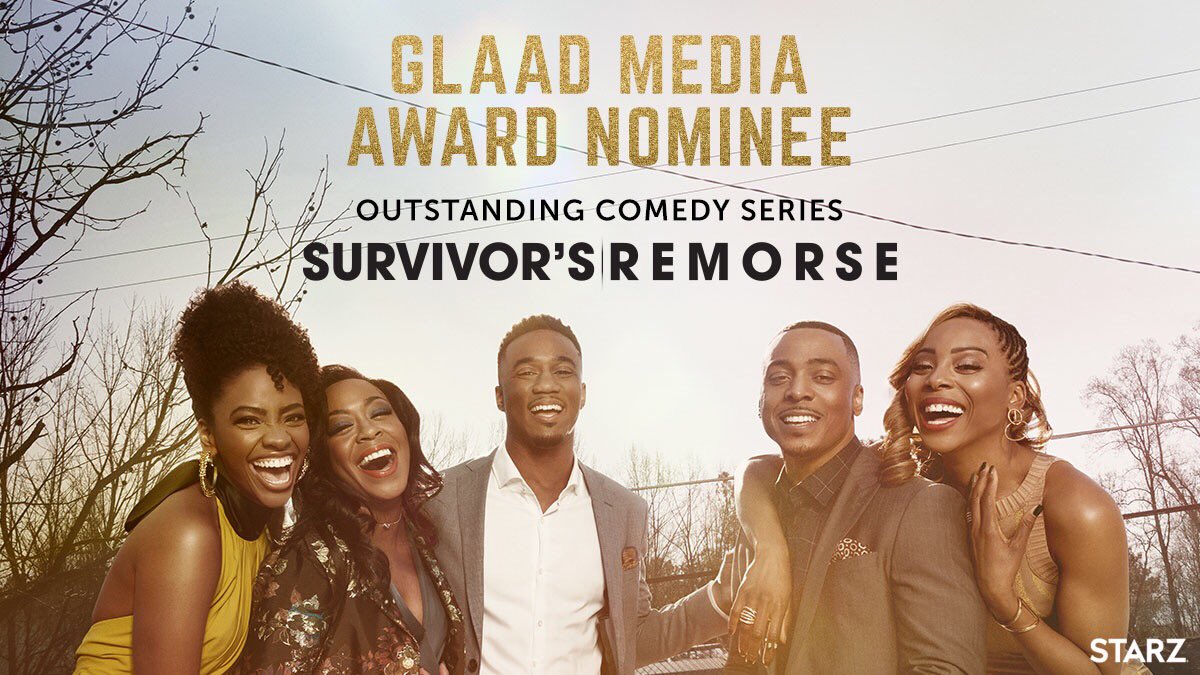 An amazing honor. Congratulations to the entire #SurvivorsRemorse cast and crew on their <a href="/glaad/">GLAAD</a> Media Award nomination. #GLAADAwards
