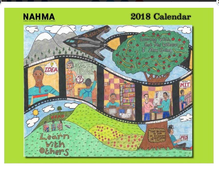 TrishLeonard's tweet photo. Nice job to all the children who participated in this years @NAHMAtweet  2018 Drug-Free Poster Contest Calendar! I can't wait to hang mine in my office! #IREACH4HMR https://t.co/kWhbSlYppp
