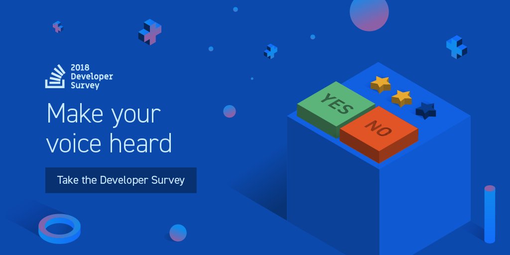 codeforaliving's tweet photo. Last chance to take the 2018 #DeveloperSurvey :  https://t.co/rDcuMhBBzo https://t.co/3Qwub6I1Gk