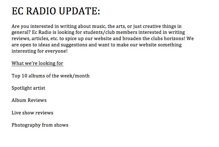 Feel Free to send us a message via email, twitter, or whatever preferred form of contact you want to use!