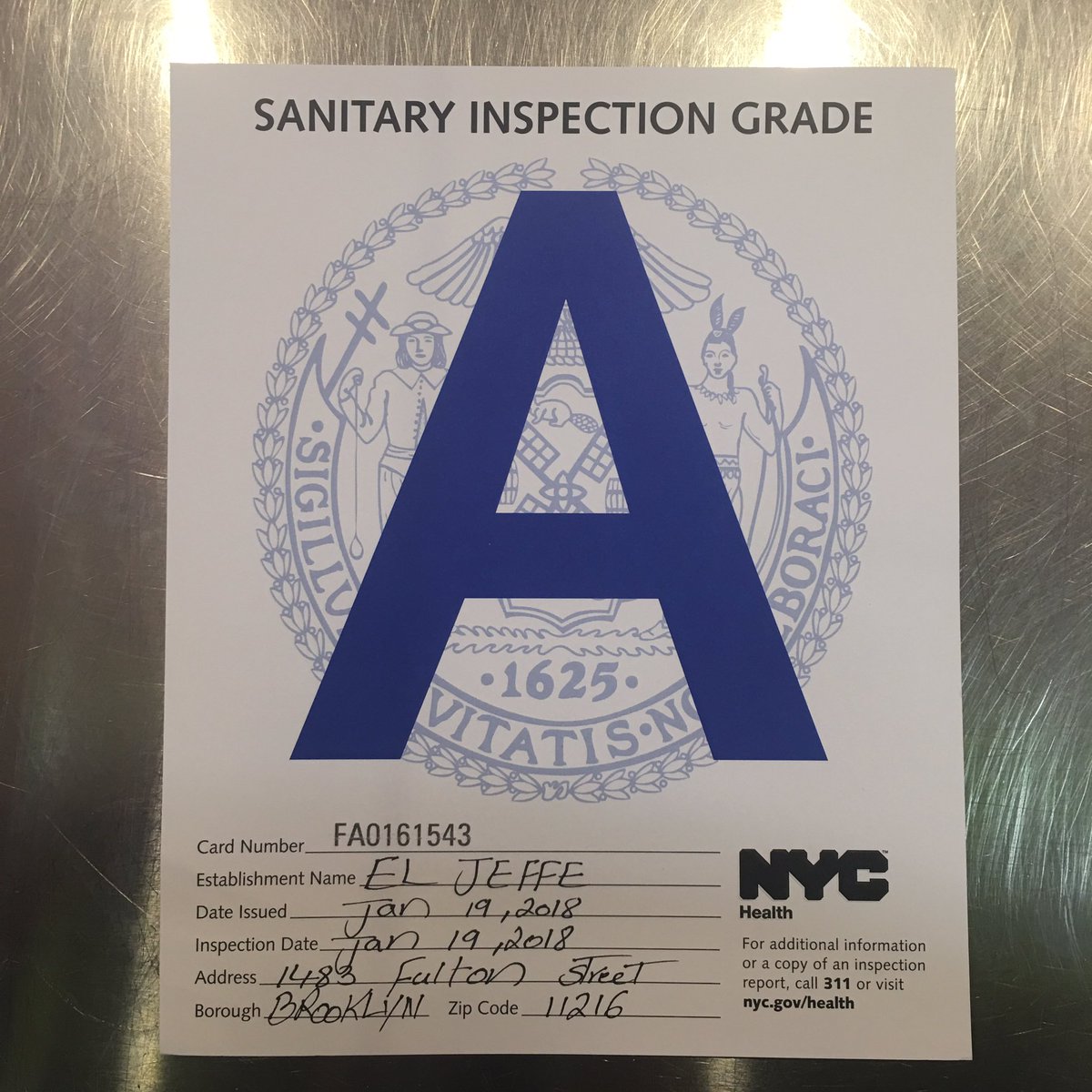 Great Way To Start The New Year.. Let's Keep Up The Good Work Employees 👍🏽😍🌮 #ElJeffeNYC #TacoTuesday #tacofriday #tacolover #besttacos #besttacosintown #bedstuy #ubereats #eat24 #grubhub #grill #nachos #margaritas #sangria #brooklyn #happyhour #delivery #salads