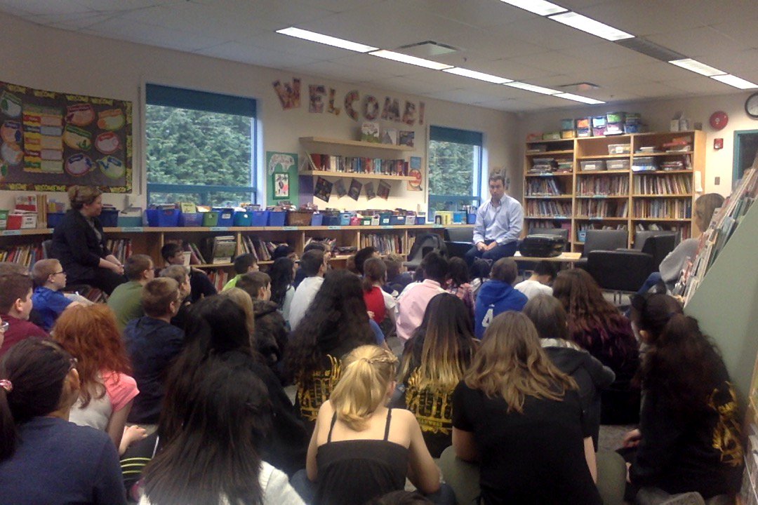 HammondSD42's tweet photo. We were so fortunate to have Michael Bortolotto present to our Ss today @postiverebel #socialinclusion #BePositive #inclusion #supportalllearners #sd42 https://t.co/GR76wzGEVn