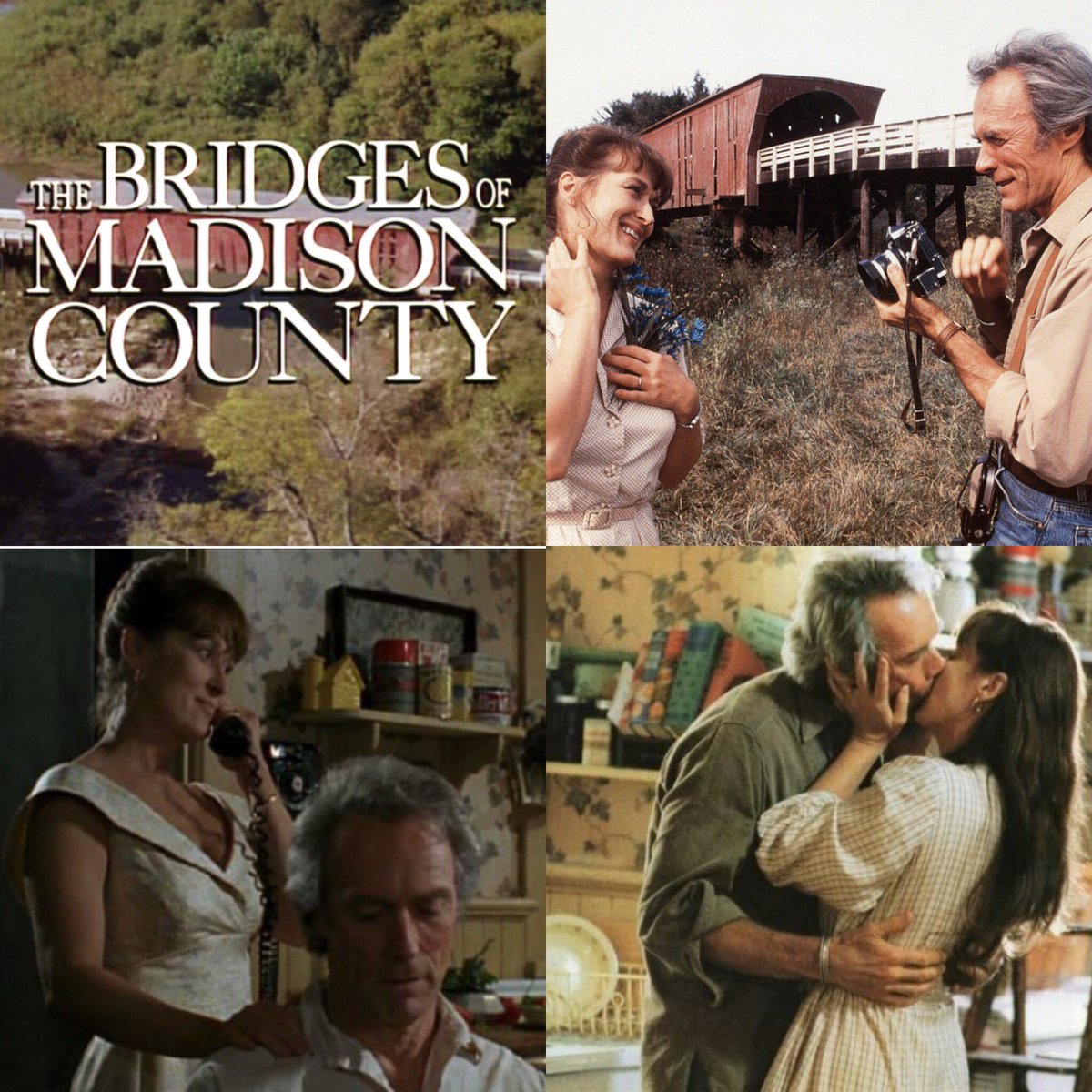 ChristinaSharpe's tweet photo. Day 19: #TheBridgesOfMadisonCounty
It's my favourite #MerylStreep and #ClintEastwood film. They're so beautiful together. #31DaysOfRomance https://t.co/mxVoVbs8qN
