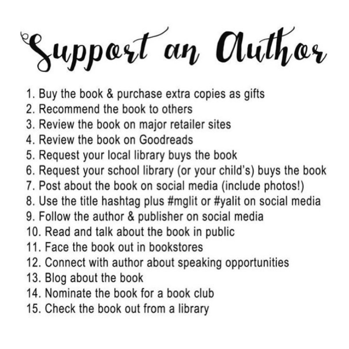 TuckerAnthony's tweet photo. Support an author. Here are 15 ways to do so #pick1 https://t.co/9GczBlHjXp