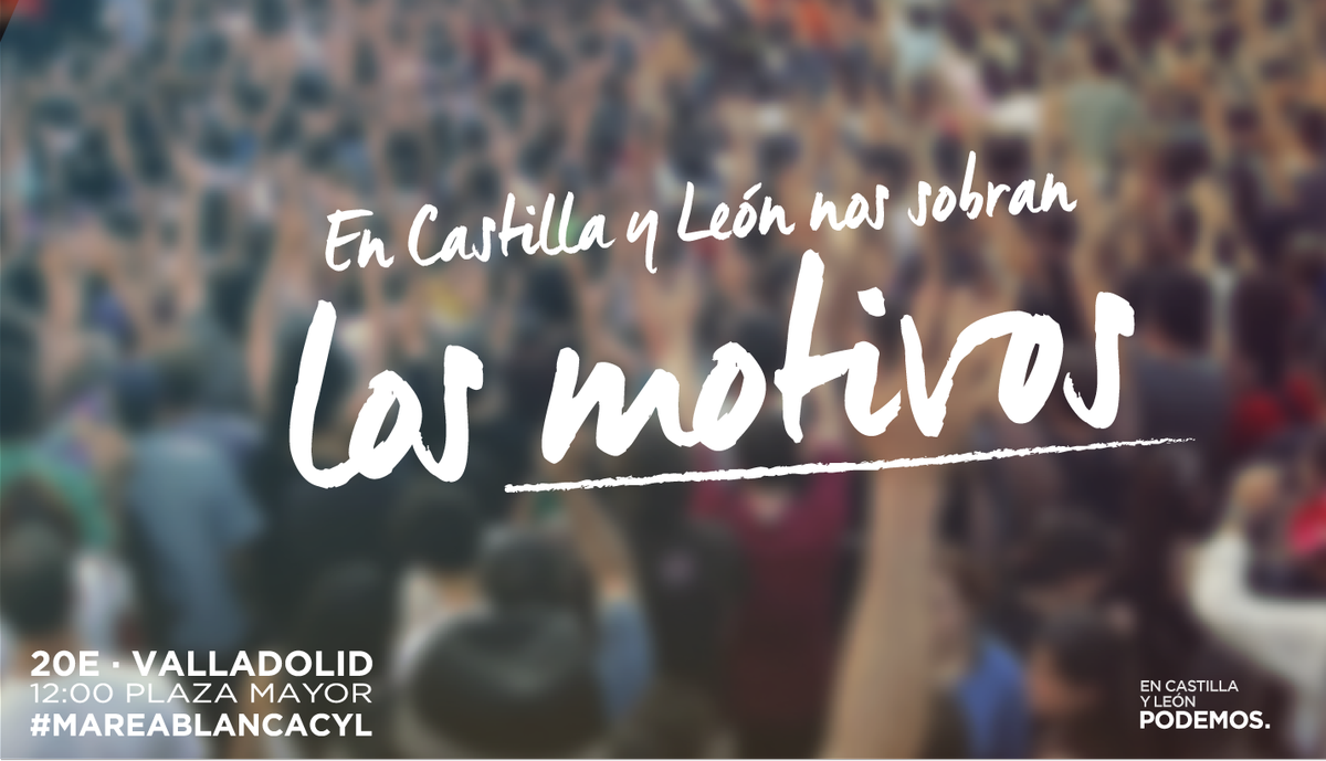 PonfePodemos's tweet photo. Tenemos la responsabilidad de defender nuestra Sanidad Pública y que ésta sea Universal, Gratuita y de Calidad. Por nuestros hijos, por  nuestros mayores, por nosotros y nosotras. #SobranLosMotivos #MareaBlancaCyL https://t.co/va5xvVnggn