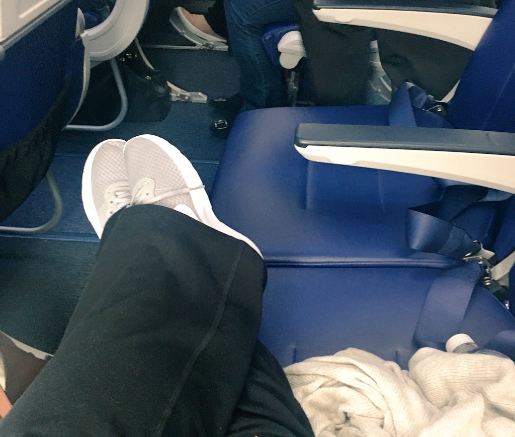 meghan_speer's tweet photo. Is there anything better than a whole row to yourself for a five hour flight?!?? I don't think so! #travelwin #businesstravellife #flyhomefriday https://t.co/bpAKEXZ0xR
