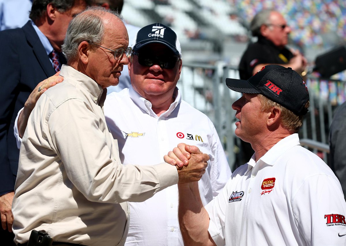 NASCARHall's tweet photo. Jim France’s passion for NASCAR extends far beyond a love for fast cars, but also to the fan experience. In 2013,France led the #DAYTONARISING project, a $400 million renovation that made Daytona International Speedway the world’s first motor-sports stadium.#NASCARHall #NASCARHOF https://t.co/a01EqiYG3e